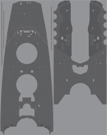 1/350 Pontos Model IJN Yamato Wooden Deck Set 1945 (Coal Black New Tool) 35030WD1