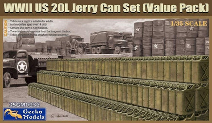 1/35 Gecko Models WWII US 20L Jerry Can Set [Value Pack] 35GM0036