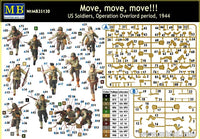 1/35 Master Box Move, Move, Move!!! U.S. Soldiers 35130