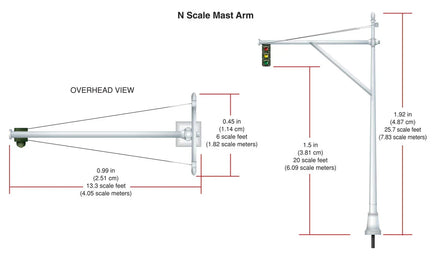 N Woodland Mast Arm Traffic Lights 5637 - MPM Hobbies