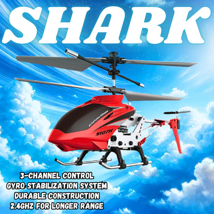 IMEX Shark 3 Channel 2.4Ghz Gyro RC Helicopter - Red 1200R