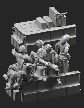 Green Strawberry Combo Pack Hangar Transporter with Crew FP07