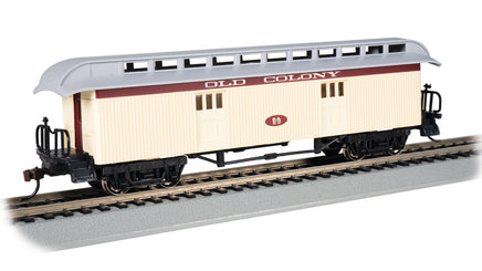 HO Bachmann Baggage Car (1860-1880 Era) - Old Colony Railroad #90 - 15306
