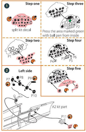 1/48 Clear Prop I-16 type 5 Interior PE set 48022