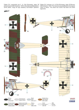 1/32 Special Hobby Fokker D.II "Grünzweig'S Planes" SH32076
