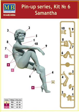 1/24 Master Box Pin-Up Serieskit No. 6. Samantha 24006