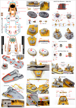 1/350 Pontos Model USS BB-63 Missouri Circa 1991 Detail Up Set 37018F1
