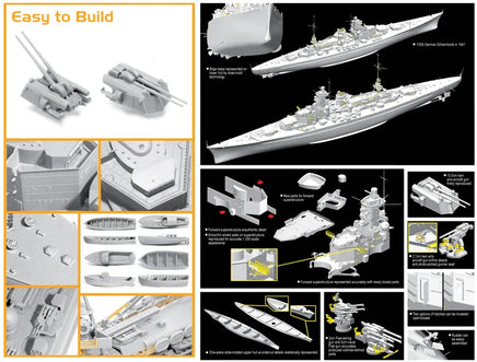 1/350 Dragon Model German Battleship Scharnhorst 1941 1036