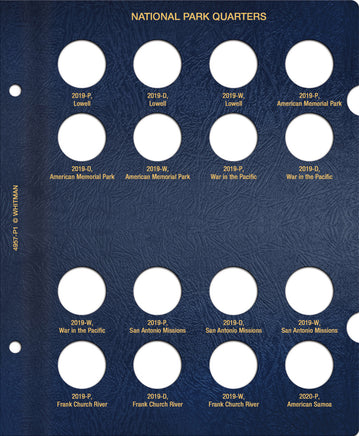 Whitman Classic Coin Album - National Park Quarters: 2019-2021 (P, D, & W Mints) 4957