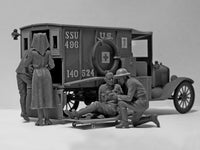 1/35 ICM WWI US Medical Personnel 4 Figures 35694