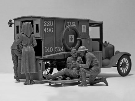 1/35 ICM WWI US Medical Personnel 4 Figures 35694
