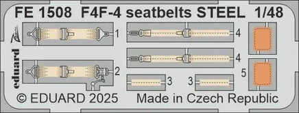 1/48 Eduard F4F-4 seatbelts STEEL Zoom set for ACADEMY kit FE1508