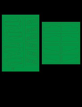 Green Strawberry T-70 X-Wing Paint Mask - Bandai AM018