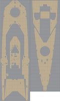 1/350 Pontos Model HMS Repulse Wooden Deck Set 35021WD1
