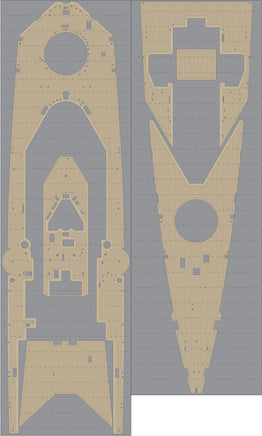 1/350 Pontos Model HMS Repulse Wooden Deck Set 35021WD1