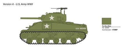 1/56 Italeri Sherman M4 75mm 25751