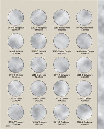 Whitman H.E. Harris Coin Folder - National Park Quarters Collection #1: 2010-2015 2880
