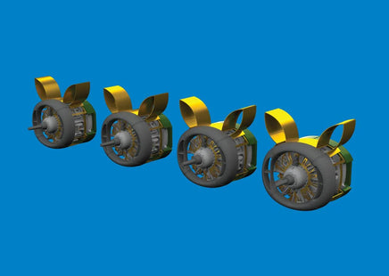 1/72 Eduard B-24H engines PRINT Brassin for AIRFIX 672386