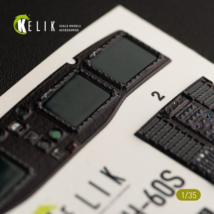 1/35 Kelik MH-60S Knight Hawk interior 3D decals for Kitty Hawk kit K35011