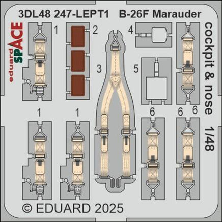 1/48 Eduard B-26F Marauder cockpit & nose SPACE 3L48247