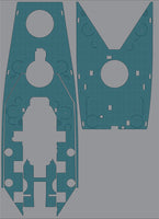 1/350 Pontos Model USS BB-59 Massachusetts Wooden Deck Set Type 1 35025WD1