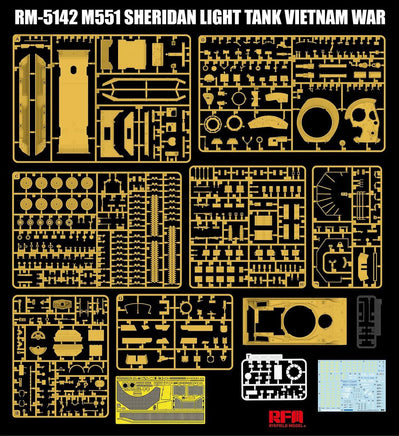 1/35 Ryefield M551 Light Tank Sheridan Vietnam War 5142