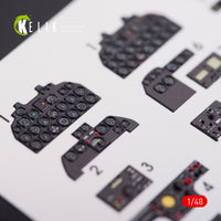 1/48 Kelik F-82 (F,G) Twin Mustang interior 3D decals for Modelsvit kit K48013