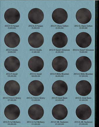 Whitman Official Coin Folder - National Park Quarters Collection #1: 2010-2015 2876