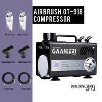 Gaahleri Dual Drive Series Airbrush Air Compressor GT-918 for Airbrush Painting 40058
