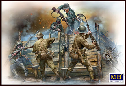 1/35 Master Box Hand-to-Hand Fight German & British Infantrymen WWI Era 35116