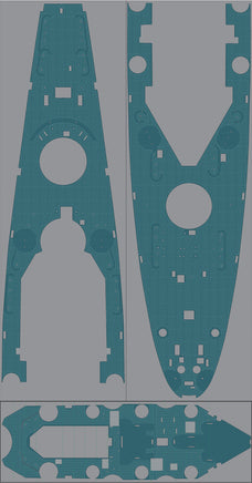1/350 Pontos Model USS BB-55 North Carolina Wooden Deck Set Type 1 35024WD1