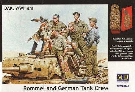 1/35 Master Box Rommel and German Tank Crew DAK WWII Era 3561