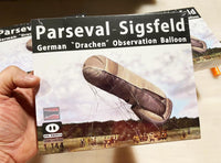 1/144 Pig Models Parseval - Sigsfeld German Drachen Observation Balloon Plastic Model Kit 144-003