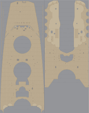 1/350 Pontos Model IJN Yamato Wooden Deck Set 1945 (New Tool) 35029WD1