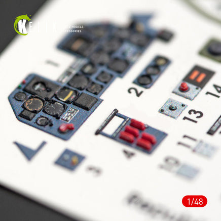 1/48 Kelik P-47M Thunderbolt Interior 3D Decals for Tamiya Kit K48014