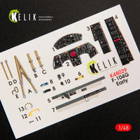 1/48 Kelik F-104G Starfighter early type interior 3D decals for Hasegawa kit K48029