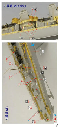 Technical diagram of a ship's midship section with labeled components.