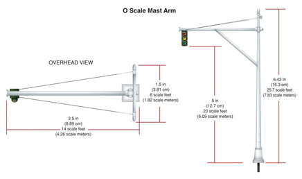 O Woodland Mast Arm Traffic Lights 5666 - MPM Hobbies