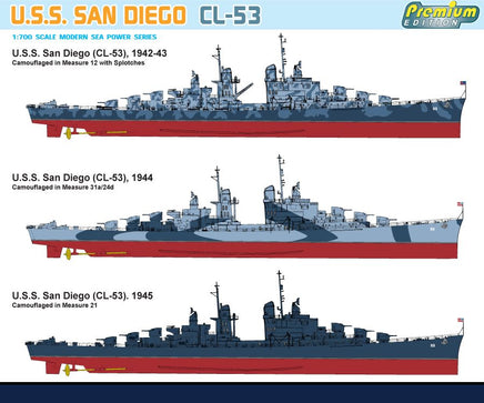 1/700 Dragon Model USS San Diego CL-53 7052
