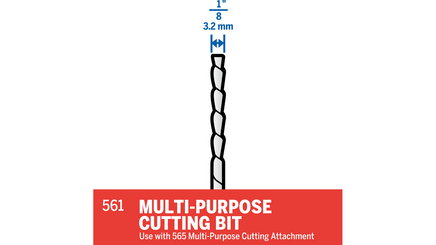 Dremel 3.2mm Spiral Cutting Bits Multipurpose 561