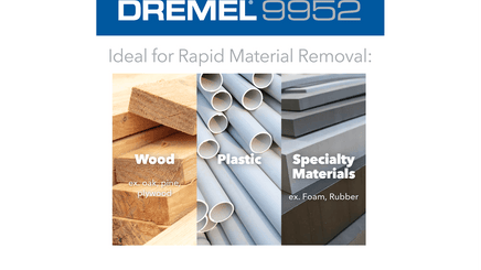 Dremel 1/4" Small Taper Wood & Plastic Max Power Carving Bit 9952