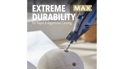 Dremel 1/4" Small Taper Wood & Plastic Max Power Carving Bit 9952