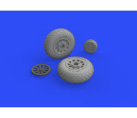 1/48 Eduard P-51D Wheels w/Oval Tread for EDU (Resin) 648503