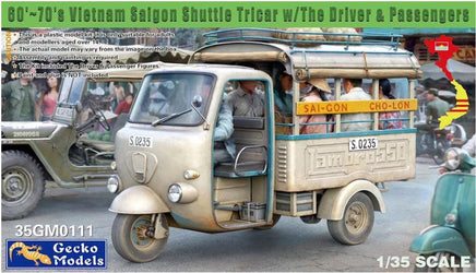 1/35 Gecko Models Saigon Shuttle Motor-Tricycle w/The Driver & Passengers 35GM0111