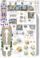 1/350 Pontos Model USS BB-63 Missouri 1945 Detail Up Set "Advanced" (20B Deck Blue) 37026FB