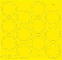 1/35 Eduard TRP T-72A Wheels Paint Mask XT220