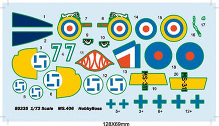 1/72 Hobby Boss M.S.406 Fighter 80235