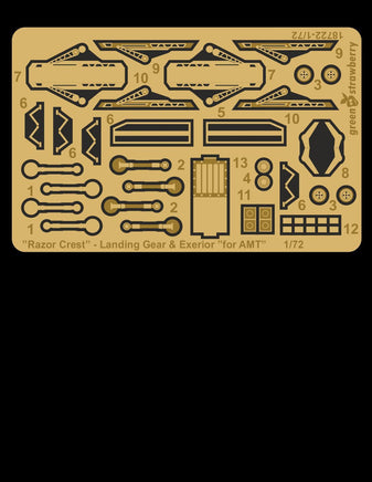 1/72 Green Strawberry Razor Crest - Landing Gear & Exterior B18722