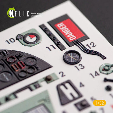 1/32 Kelik Hawker Hawker Hurricane Mk.IIB - Interior 3D Decal for Revell kit K32012