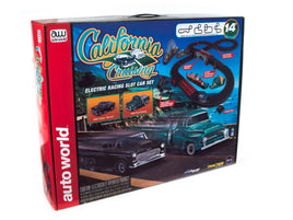 HO Auto World 14' California Cruising "The Pacific Coast Highway" Slot Race Set RS331R